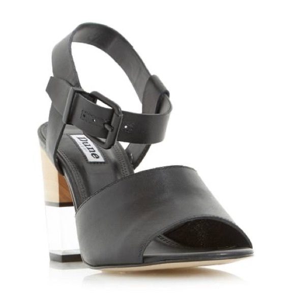 Dune London “Jenny” leather perspex heel sandal - Picture 4 of 11